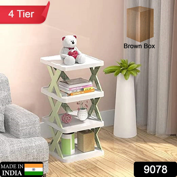 4 LAYER SHOES STAND, SHOE TOWER RACK SUIT FOR SMALL SPACES, CLOSET, SMALL ENTRYWAY, EASY ASSEMBLY AND STABLE IN STRUCTURE, CORNER STORAGE CABINET FOR SAVING SPACE - Goyaldeal.com