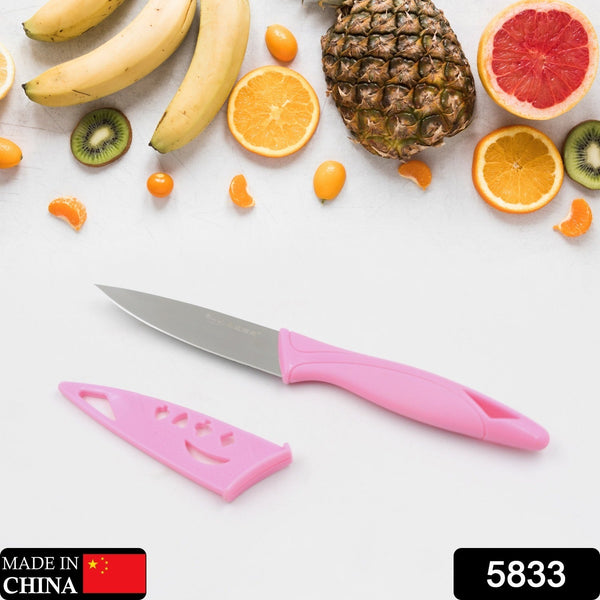 Stainless Steel Fruit Knife, New Sharp and Durable Fruit Knife Small, Comfortable Non-slip Handle, with Protective Cover, Suitable for Most Types of Vegetables and Fruits(1 Pc) - Goyaldeal.com
