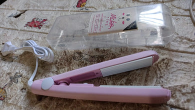 Beauty and Personal Care Professional Ceramic Plate Mini Hair Styler Straightener and Curler - Goyaldeal.com
