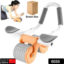 Automatic Rebound Abdominal Wheel, Ab Roller Wheel with Timer Elbow Support for Beginners, Exercise Double Wheel with Knee Mat Holder for Body Fitness Strength Training Home Gym - Goyaldeal.com