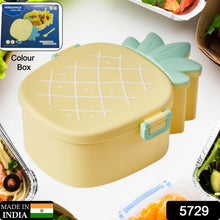 Kids Lunch Box Cute Pineapple Shaped Bento Box with Fork Spoon Snack Container Microwave Portable Office Lunch Box (1 Pc / With Spoon, Fork & Color Box) - Goyaldeal.com
