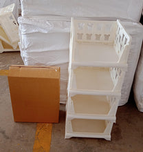 4-Layer Stackable Foldable Storage Organizer Cart for Kitchen, Closet, Bedroom & Bathroom - Goyaldeal.com