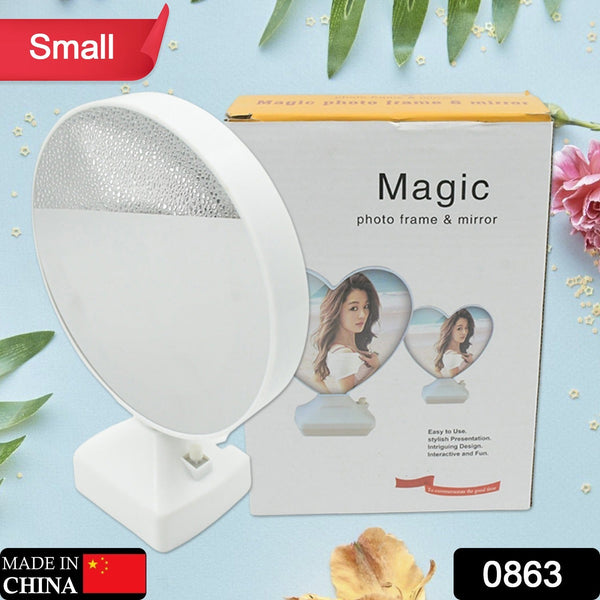 Plastic 2 in 1 Mirror Come Photo Frame with Led Light - Goyaldeal.com