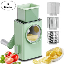 Stainless Steel Vegetable Chopper with 6 Blades - Kitchen Mandoline Slicer - Goyaldeal.com