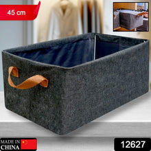 FOLDABLE STORAGE BOX HANDLES, COTTON AND LINEN STORAGE BINS AND BASKETS ORGANIZER FOR NURSERY, CLOSET, BEDROOM, HOME (45 Cm) - Goyaldeal.com