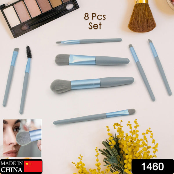 8-Piece Mini Makeup Brush Kit – Portable Premium Synthetic Set with Case (Mix Colors) - Goyaldeal.com