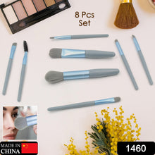 8-Piece Mini Makeup Brush Kit – Portable Premium Synthetic Set with Case (Mix Colors) - Goyaldeal.com