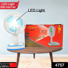 PORTABLE LED LIGHT WITH MINI FAN- YJ 5570 (Battery Not Include) - Goyaldeal.com