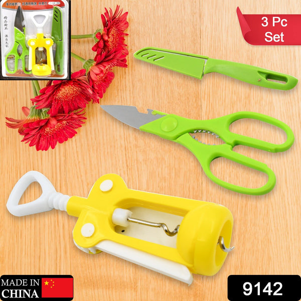 Multifunction Kitchen Tool Set – Stainless Steel & Plastic Knife and Scissors - Goyaldeal.com