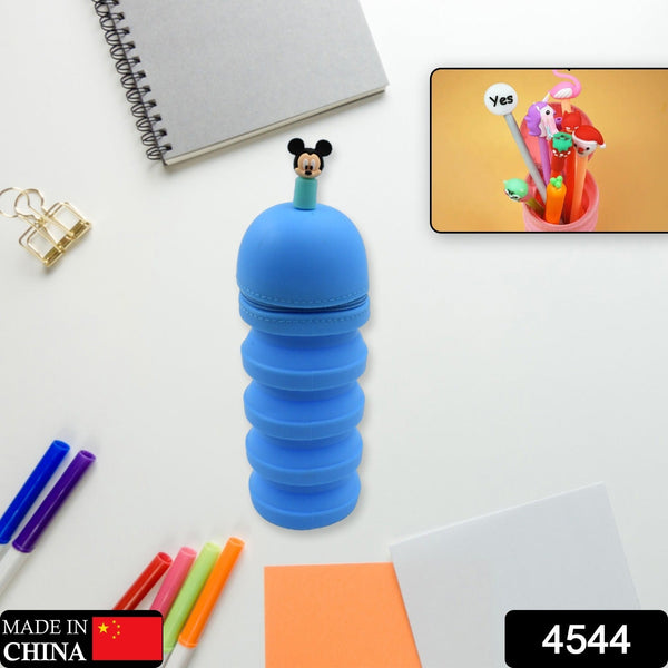 Silicone Telescopic Pencil Case – Large Capacity, Zipper Closure, Perfect for School & Office - Goyaldeal.com