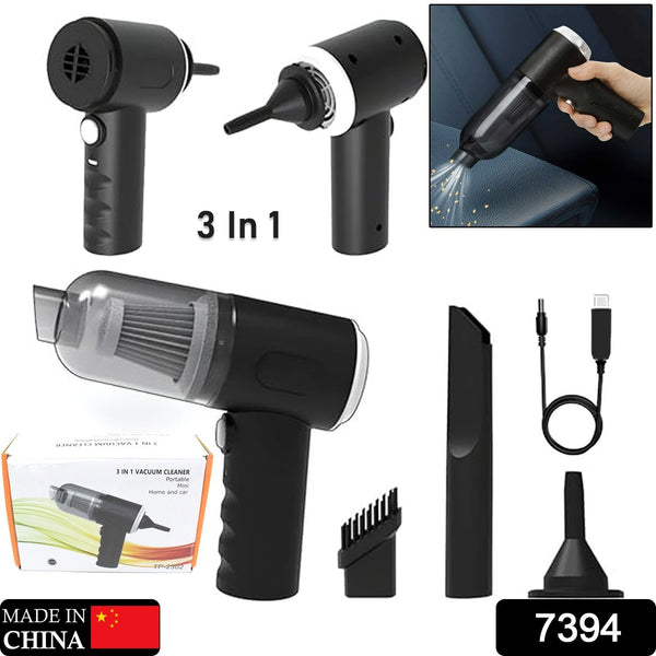 3 in 1 Mini Car Vacuum – Wireless, Rechargeable, Blower & Dust Cleaner for Car, Home & Keyboard - Goyaldeal.com