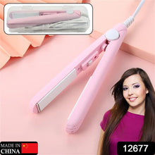 Beauty and Personal Care Professional Ceramic Plate Mini Hair Styler Straightener and Curler - Goyaldeal.com