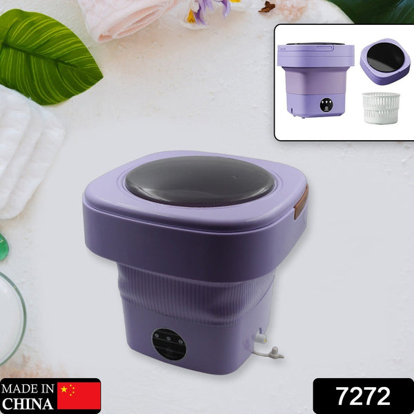 Mini Washing Machine Foldable Mini Washer with Drain Basket Portable Washing Machine Foldable for Laundry Travel Camping RV Baby Clothes - Goyaldeal.com