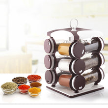 Spice jar Set - Food Grade Plastic 12pcs Spice jar (Brown Box) - Goyaldeal.com