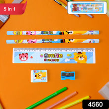 Wooden Pencil Set (5 Pc): School Supplies, Stationery Set for Kids - Goyaldeal.com