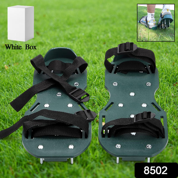 Lawn Aerator Sandals, Garden Grass Aerator Spiked Sandals Green Studded Shoes for Yard Patio Garden Excavation - Goyaldeal.com