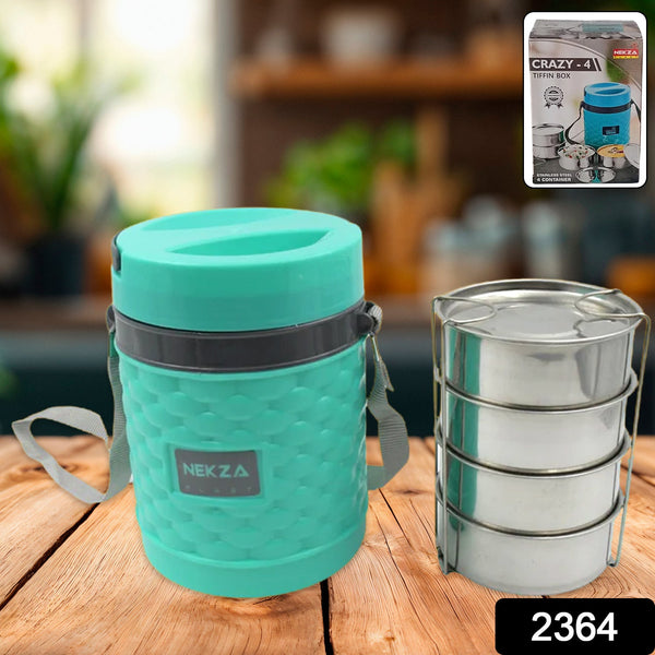 Double Wall Insulated Tiffin with Handle (1 Pc): Stackable, Hot Food Container - Goyaldeal.com