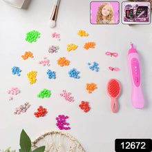 Hair Styling Clasp Clips Twisting Stringing Beads Kit for Girls, Portable Hair Braider Machine,Hairstyle Braid Kit DIY Hair Styling Tool with Comb, Rubber, Button Beads and Beads (85 Pcs Set), Hair accessories - Goyaldeal.com